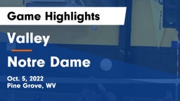 Valley  vs Notre Dame  Game Highlights - Oct. 5, 2022