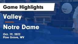 Valley  vs Notre Dame  Game Highlights - Oct. 19, 2022
