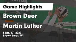 Brown Deer  vs Martin Luther  Game Highlights - Sept. 17, 2022