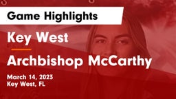 Key West  vs Archbishop McCarthy  Game Highlights - March 14, 2023