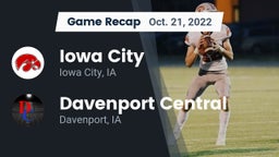 Recap: Iowa City  vs. Davenport Central  2022