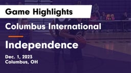Columbus International vs Independence  Game Highlights - Dec. 1, 2023
