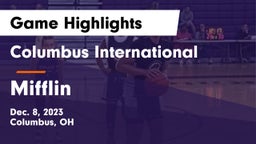 Columbus International vs Mifflin  Game Highlights - Dec. 8, 2023