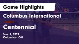 Columbus International vs Centennial  Game Highlights - Jan. 9, 2024