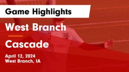 West Branch  vs Cascade  Game Highlights - April 12, 2024