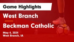 West Branch  vs Beckman Catholic  Game Highlights - May 4, 2024
