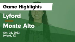 Lyford  vs Monte Alto  Game Highlights - Oct. 22, 2022