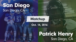 Matchup: San Diego High vs. Patrick Henry  2016