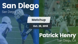 Matchup: San Diego High vs. Patrick Henry  2018