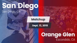 Matchup: San Diego High vs. Orange Glen  2019