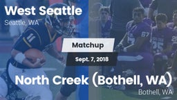 Matchup: West Seattle High vs. North Creek (Bothell, WA) 2018