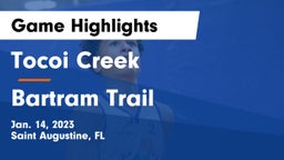 Tocoi Creek  vs Bartram Trail  Game Highlights - Jan. 14, 2023
