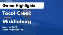 Tocoi Creek  vs Middleburg  Game Highlights - Nov. 16, 2023