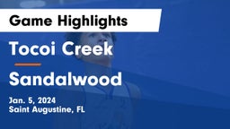 Tocoi Creek  vs Sandalwood  Game Highlights - Jan. 5, 2024