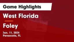 West Florida  vs Foley  Game Highlights - Jan. 11, 2024