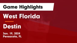 West Florida  vs Destin  Game Highlights - Jan. 19, 2024