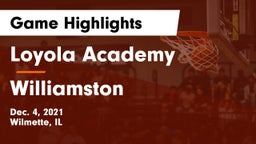 Loyola Academy  vs Williamston  Game Highlights - Dec. 4, 2021