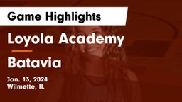 Loyola Academy  vs Batavia  Game Highlights - Jan. 13, 2024