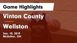 Vinton County  vs Wellston  Game Highlights - Jan. 10, 2019