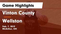 Vinton County  vs Wellston  Game Highlights - Feb. 7, 2019