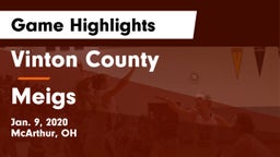 Vinton County  vs Meigs  Game Highlights - Jan. 9, 2020