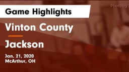 Vinton County  vs Jackson  Game Highlights - Jan. 21, 2020