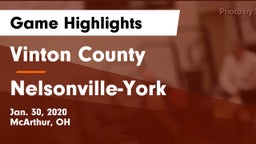 Vinton County  vs Nelsonville-York  Game Highlights - Jan. 30, 2020