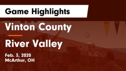 Vinton County  vs River Valley  Game Highlights - Feb. 3, 2020