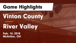 Vinton County  vs River Valley  Game Highlights - Feb. 14, 2018