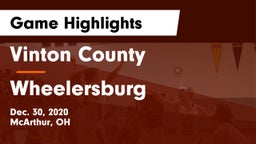 Vinton County  vs Wheelersburg  Game Highlights - Dec. 30, 2020