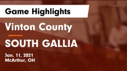 Vinton County  vs SOUTH GALLIA  Game Highlights - Jan. 11, 2021