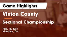 Vinton County  vs Sectional Championship Game Highlights - Feb. 18, 2021