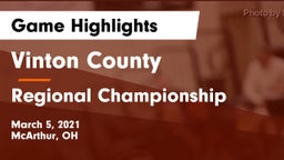 Vinton County  vs Regional Championship Game Highlights - March 5, 2021
