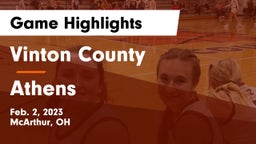 Vinton County  vs Athens  Game Highlights - Feb. 2, 2023