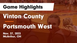 Vinton County  vs Portsmouth West  Game Highlights - Nov. 27, 2023