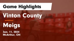 Vinton County  vs Meigs  Game Highlights - Jan. 11, 2024