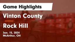 Vinton County  vs Rock Hill  Game Highlights - Jan. 15, 2024