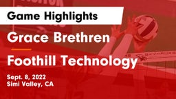 Grace Brethren  vs Foothill Technology  Game Highlights - Sept. 8, 2022