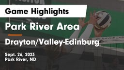 Park River Area vs Drayton/Valley-Edinburg  Game Highlights - Sept. 26, 2023