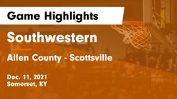 Southwestern  vs Allen County - Scottsville  Game Highlights - Dec. 11, 2021