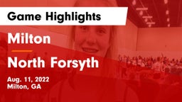 Milton  vs North Forsyth  Game Highlights - Aug. 11, 2022