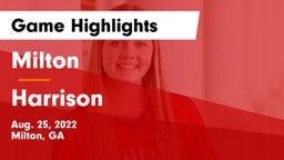 Milton  vs Harrison  Game Highlights - Aug. 25, 2022