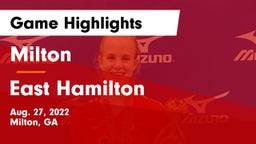 Milton  vs East Hamilton  Game Highlights - Aug. 27, 2022