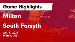 Milton  vs South Forsyth  Game Highlights - Oct. 5, 2022