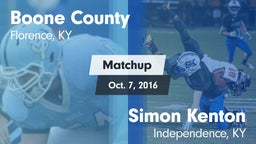 Matchup: Boone County High vs. Simon Kenton  2016