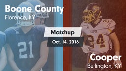 Matchup: Boone County High vs. Cooper  2016
