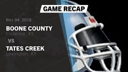 Recap: Boone County  vs. Tates Creek  2016