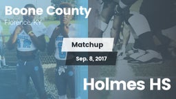 Matchup: Boone County High vs. Holmes HS 2017