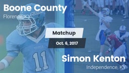 Matchup: Boone County High vs. Simon Kenton  2017
