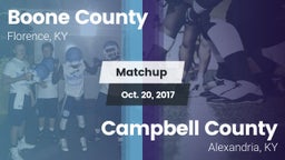 Matchup: Boone County High vs. Campbell County  2017
